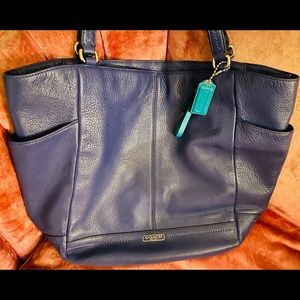 COACH Park North South Leather Tote